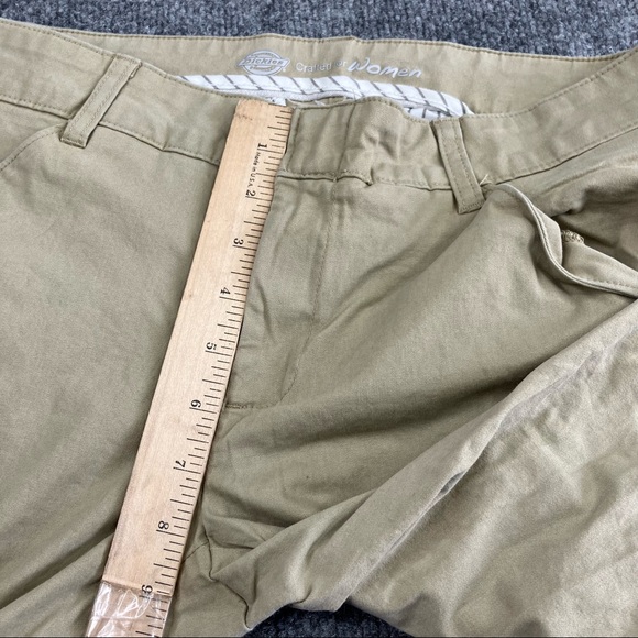 DICKIES Women's Flex Relaxed Fit Pant tan khaki Size 4 Long - Picture 4 of 11